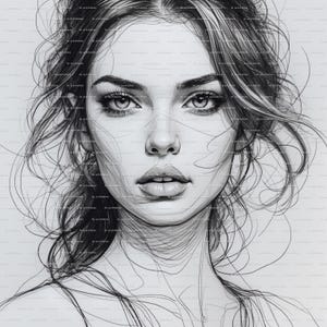 16 Clipart volto di donna / Clipart semplice linea arte del viso / Clipart acquerello stampabile / JPG di alta qualità / Download digitale / Carta artigianale