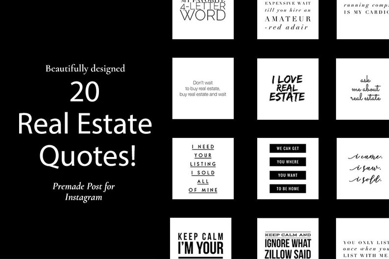 Real Estate Quote real estate quotes realtor marketing real Etsy