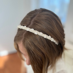 Hair accessories Communion, headband Communion, ivory, cream, rhinestones