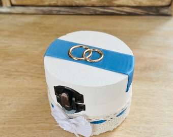 Ring Pillow wedding box, Lace wedding pillow box, Wedding Ring pillow box