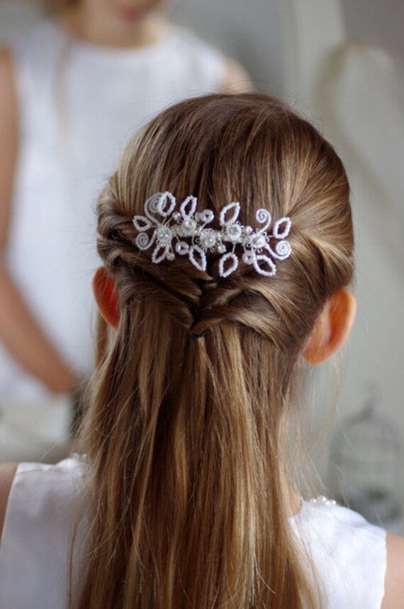 Hair Decorations For Communion Flower Girl Etsy