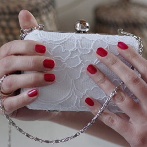 Lace bridal clutch | Handmade bridal bag | Elegant wedding clutch | Custom wedding bag