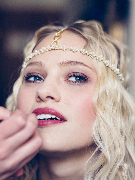 Reaky Bandeau à Paillettes Boho Avec Glands - Serre-Tête Doré Mariée Festival - Accessoire Cheveux Femme
