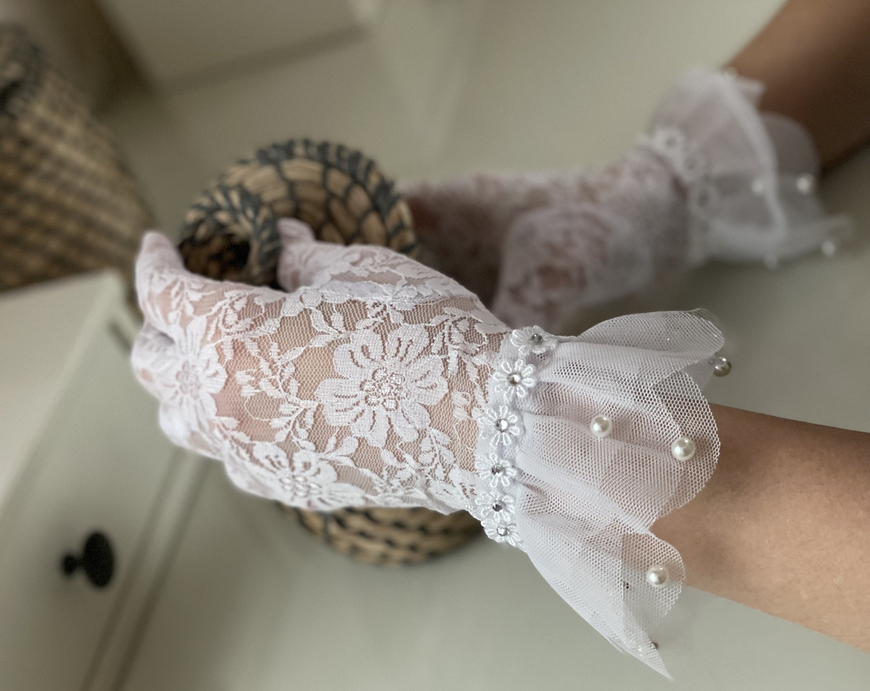 Guanti in tulle e pizzo - Rita Mode