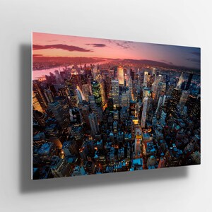 Cartel de metal de la ciudad de Nueva York metal impresión de pared arte / lienzo / metal cartel signo / regalo m255