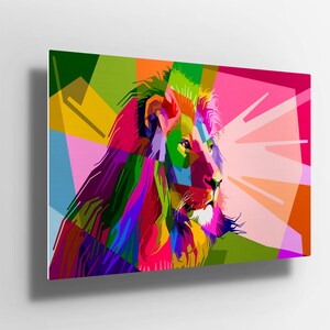 Large abstract Lion Metal Aluminium Print Wall Art | Lion Poster | Lion Head | lion canvas | lion king Decor | gift m330