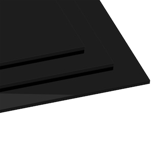 3 mm dik Perspex zwart acryl plastic vel Perspex tekenmateriaal - meerdere maten A5, A4, A3, A2