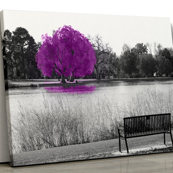 Purple Trees Art Etsy