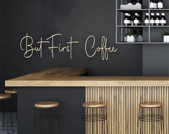 But first coffee 3D Sign made in Wood or Mirrored Acrylic Scandinavian kitchen, cafe, coffee shop, tea, dinning art large wood letters v042