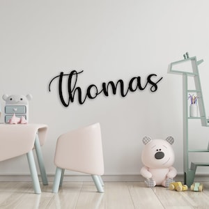 Personalisiertes 3D Holz Namensschild, Kinderzimmer Wand Name, Kinderzimmer Dekor, benutzerdefinierte Namenswandkunst, Baby Namensschild Geschenk