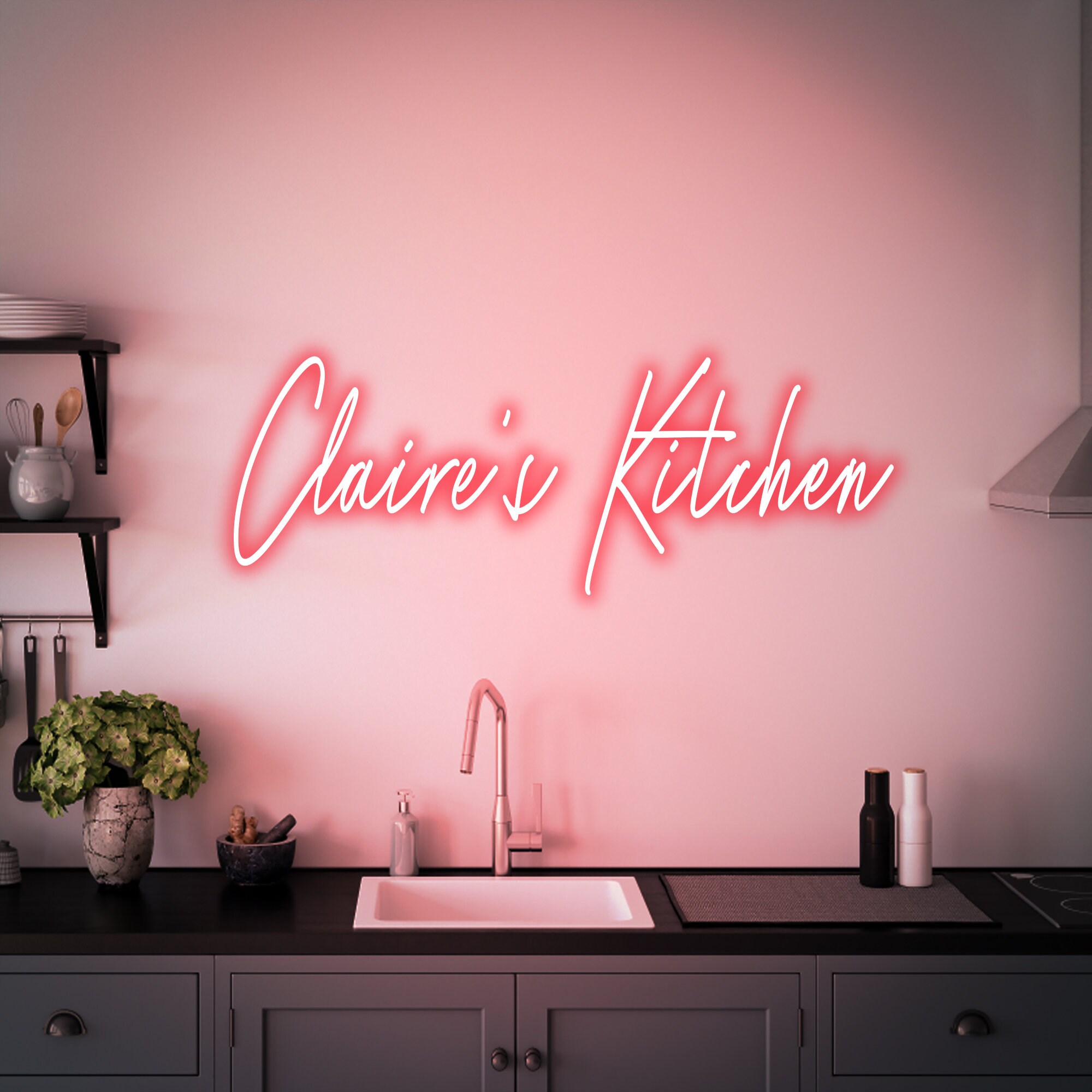 Personalised Kitchen Flex LED Neon Sign Custom light sign Etsy