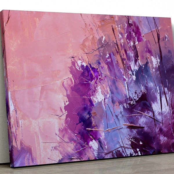 Purple Abstract Art Etsy UK
