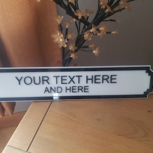 Personalised 3D Family name Street sign, waterproof custom acrylic sign, family sign, man cave, bar, shed, wedding, gift