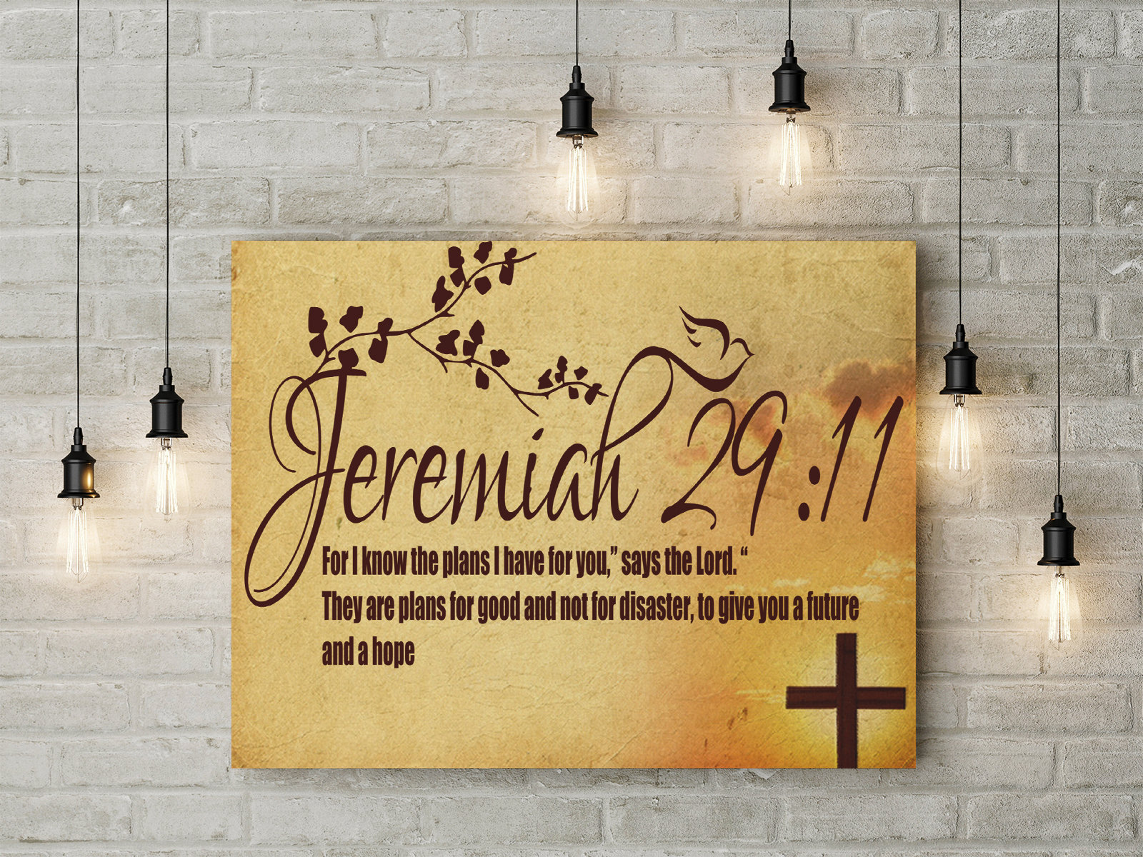 Faith Hope Love Bible Verse Wall Art Set De 3 Grabados, Cita De Las Escrituras Hebreos 11, Jeremías 29, Juan 3 16, Decoración De La Pared Cristiana De La Sala De Estar - México