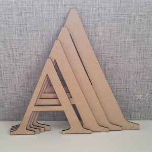 Letras de madera hechas a medida de MDF, letras de madera grandes, carteles de pared de dormitorio de guardería gruesos de varios tamaños