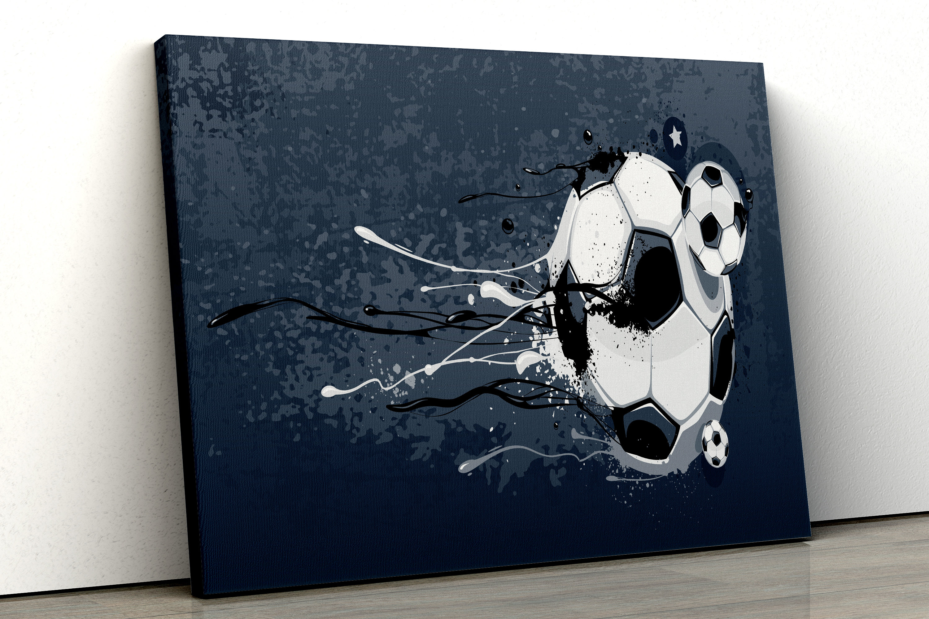Voetbal splash graffiti inkt voetbal slaapkamer, sportschool, club,  ingelijste canvas print kunst aan de muur, poster, artwork, cadeau pp523 -  Etsy België, image size:3000x2000