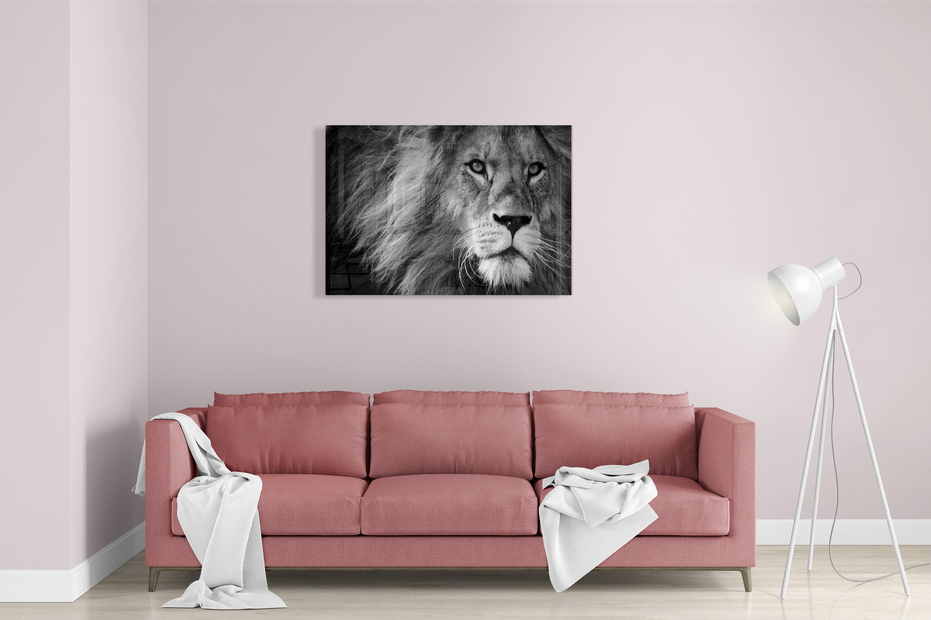 Lion Black and White Premium Acrylic Glass Print Wall Art - Etsy UK