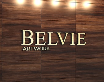 Personalised 3D Acrylic Business logo Name sign, custom workplace, cafe, salon, office, venue name perspex sign
