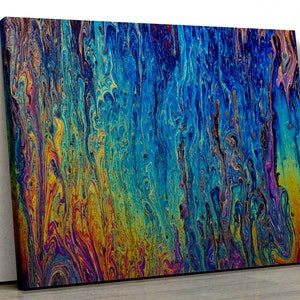 Modern Multi colour melting abstract Scene home decor Framed Canvas Print Wall Art for bedroom pp288