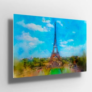 París Francia torre eiffel Metal Aluminio Impresión Arte de pared / Cartel / agua color / lienzo / pintura Decoración / regalo m261
