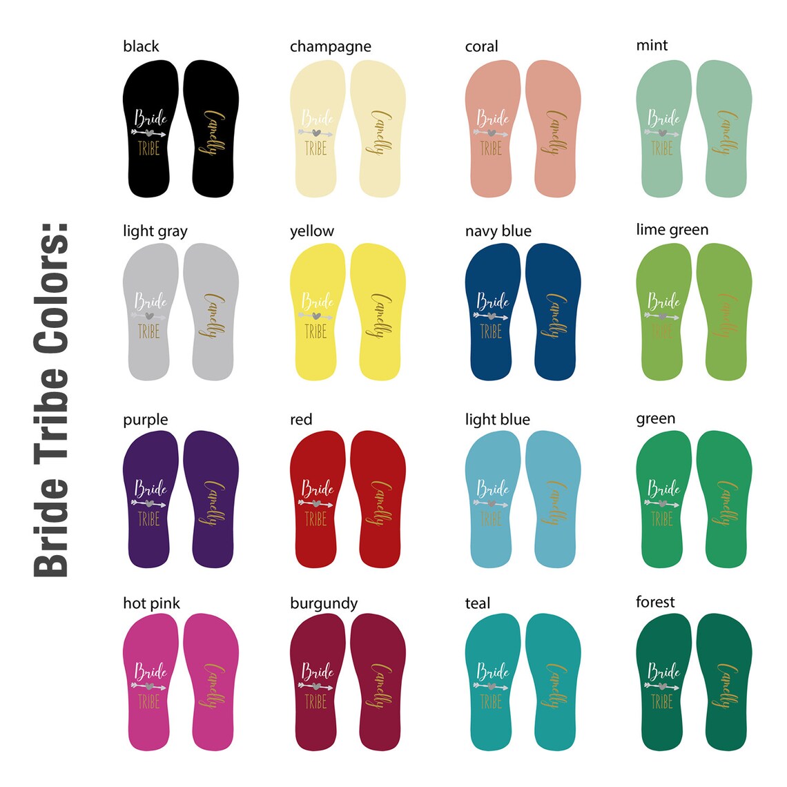 bachelorette party flip flops