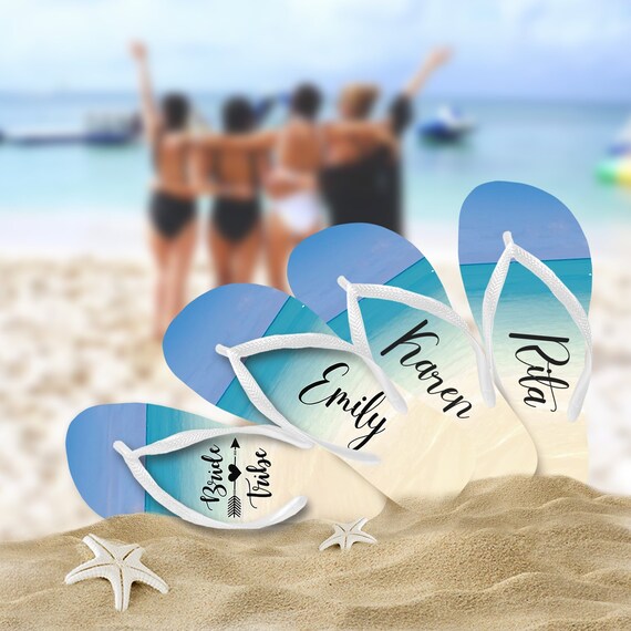 Beach Bride Tribe Flip Flops / Bride 