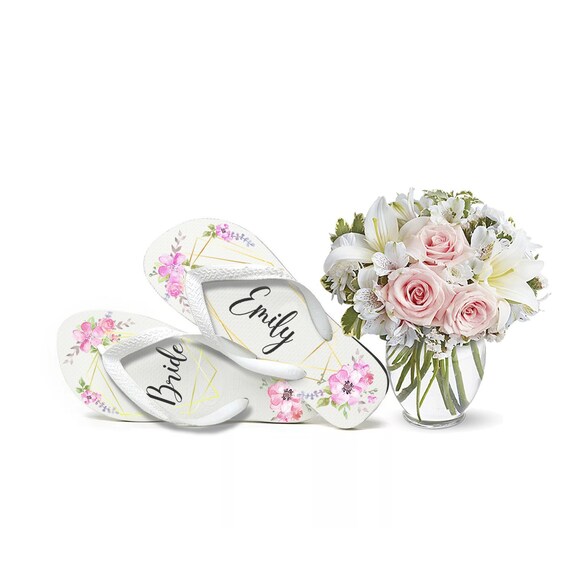 etsy bridal flip flops