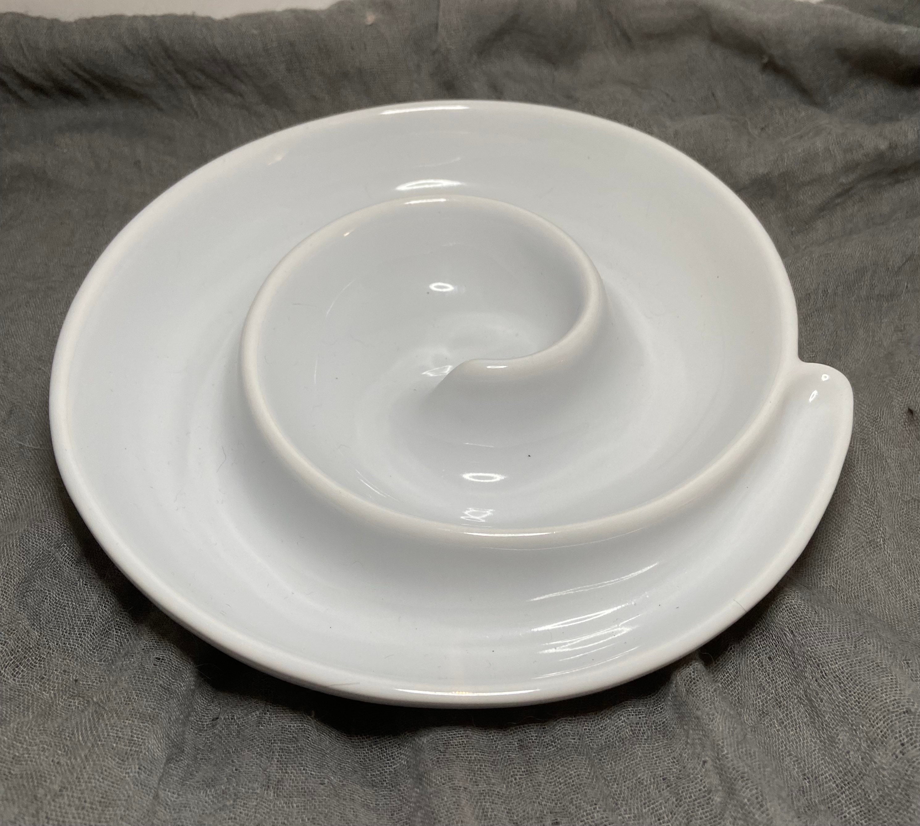 Beautifully Simple White Spiral Serving Dish Etsy