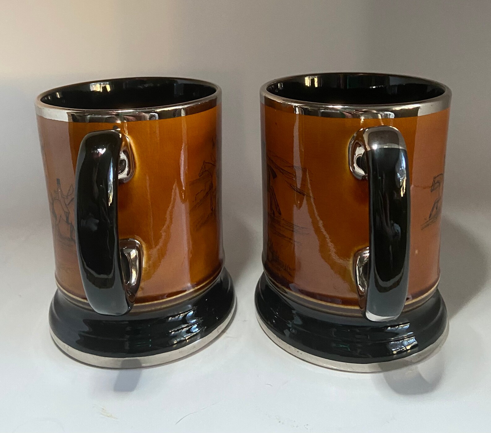 Stunning Set of Two Arthur Wood England Tankards Etsy