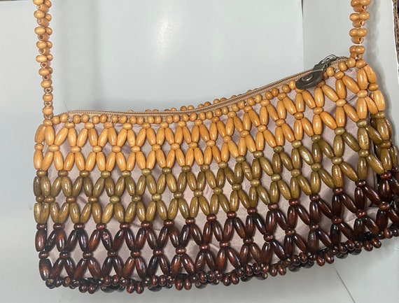 Sweet Wood Beaded Mini Shoulder Bag - image 2