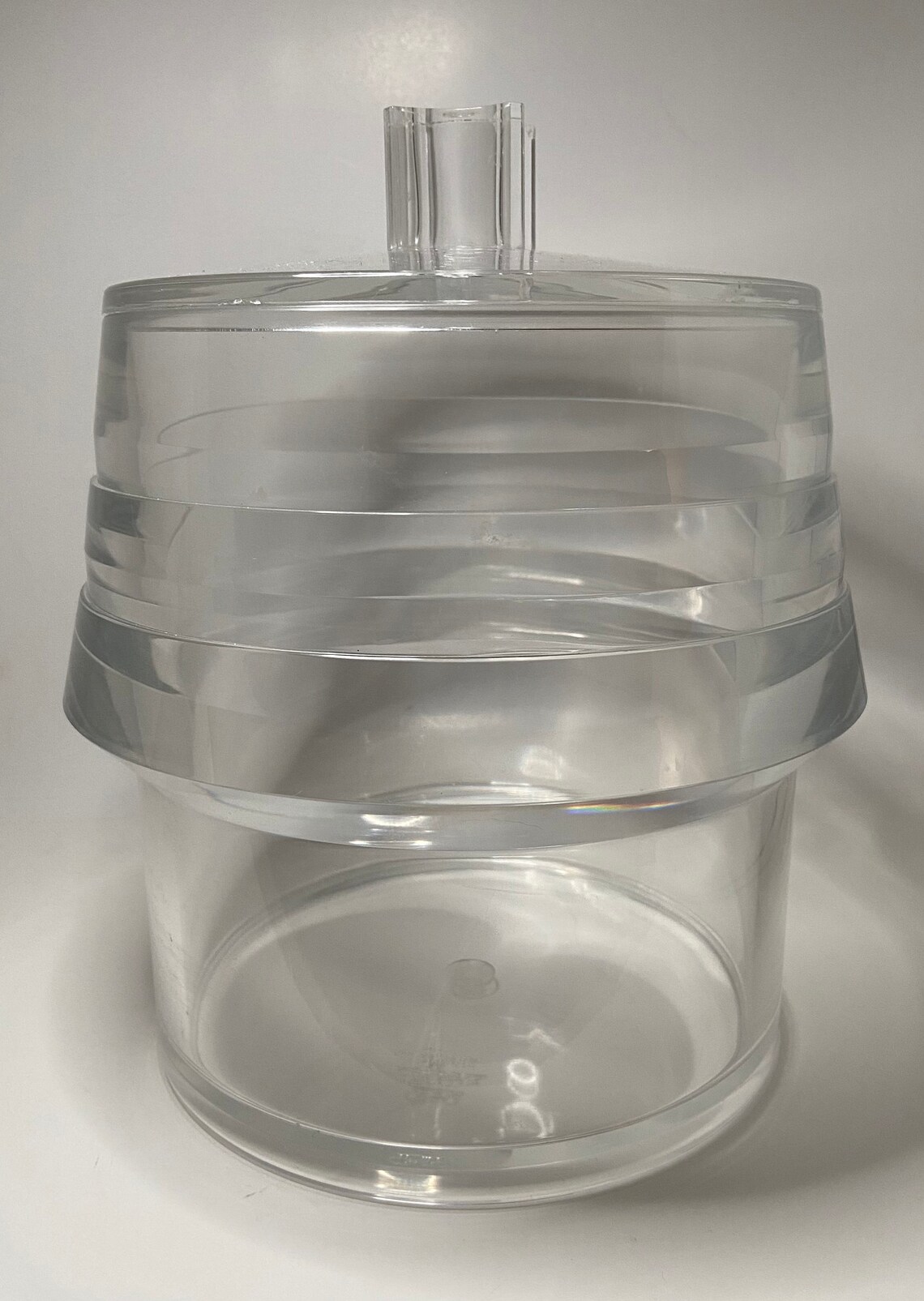 Stunning Clear Lucite MCM Ice Bucket with Lid Etsy