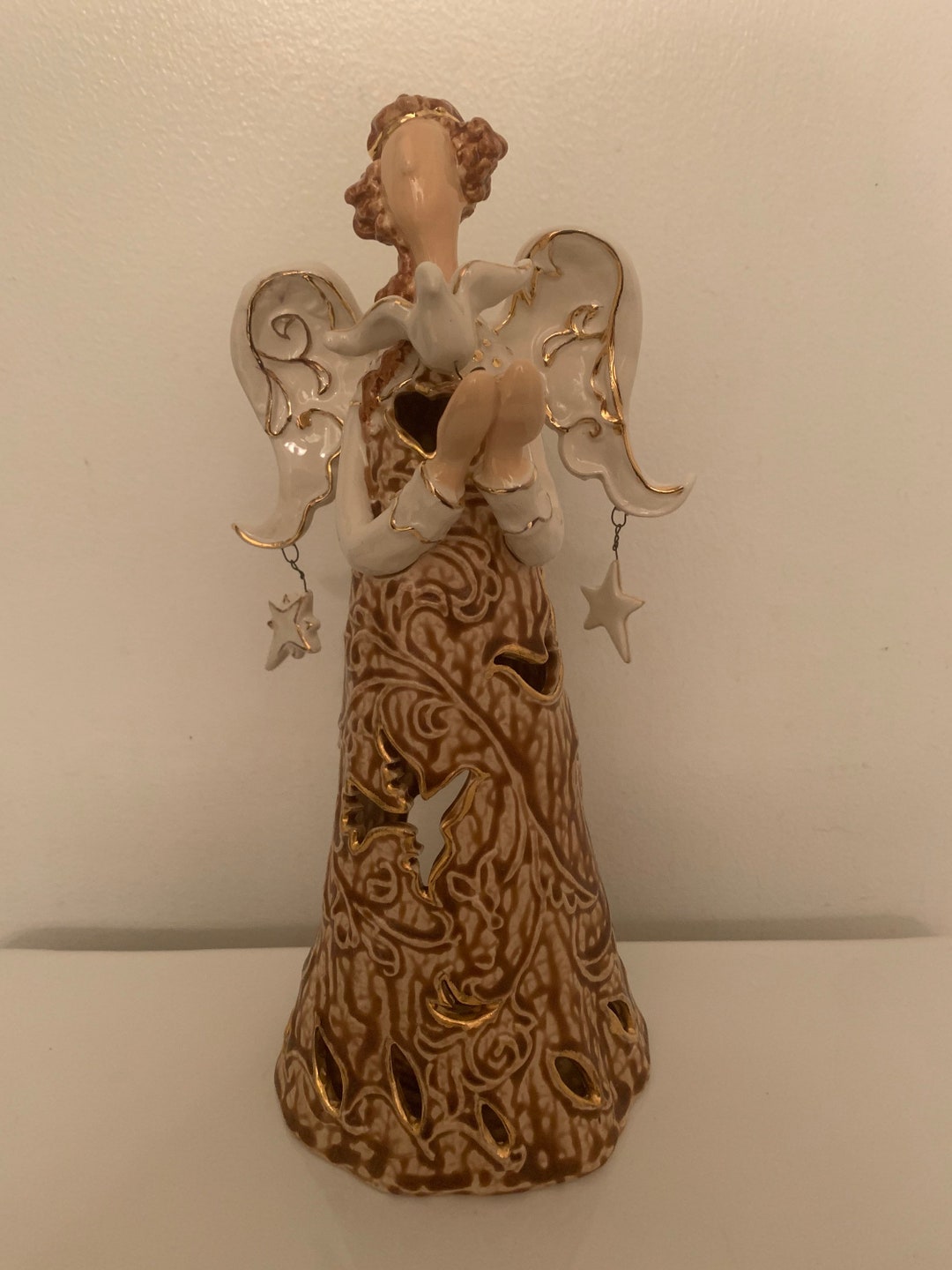 Sweet Ceramic Angel Votive Candle Holder Etsy