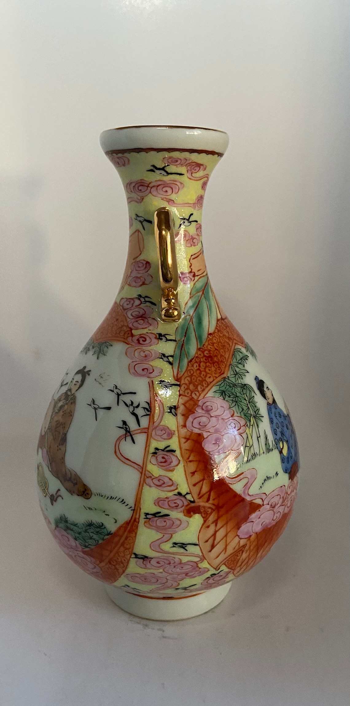Hand Painted Vintage Vase Made in China Etsy
