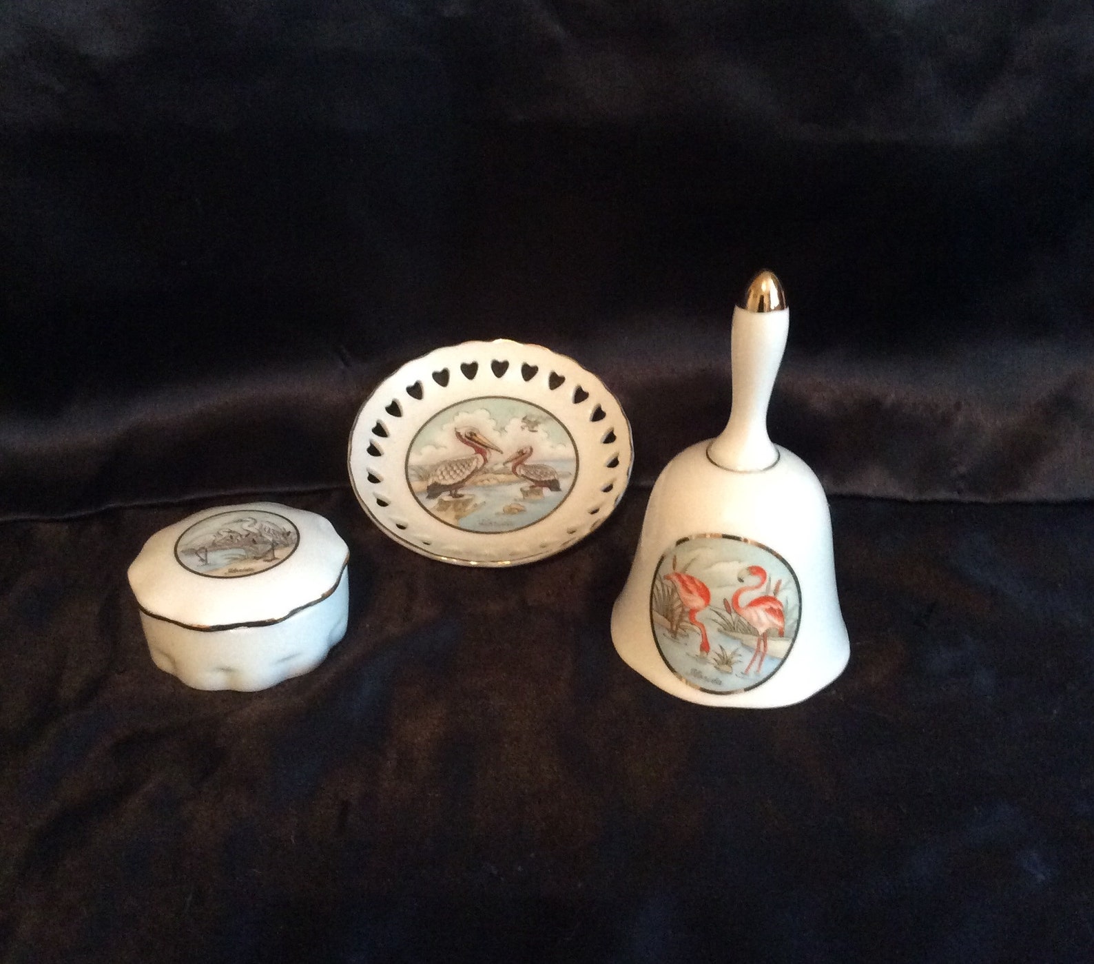 Cool Kitschy Lefton 1987 Florida Themed Bell Trinket Box and Etsy