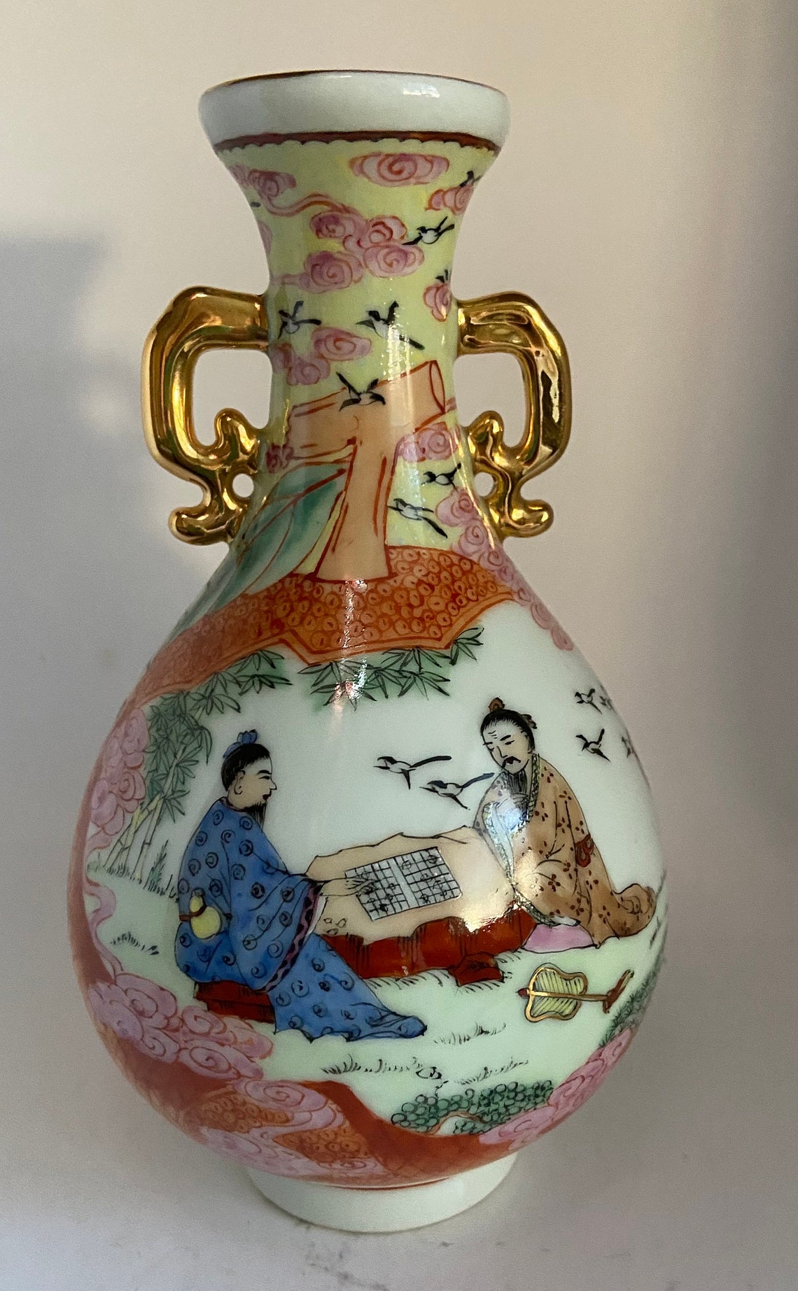 Hand Painted Vintage Vase Made in China Etsy