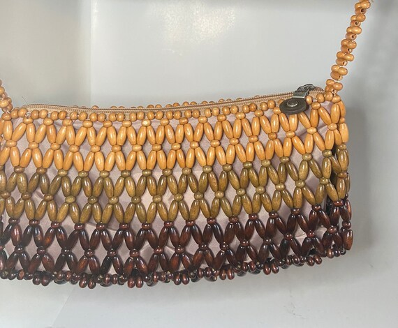 Sweet Wood Beaded Mini Shoulder Bag - image 3