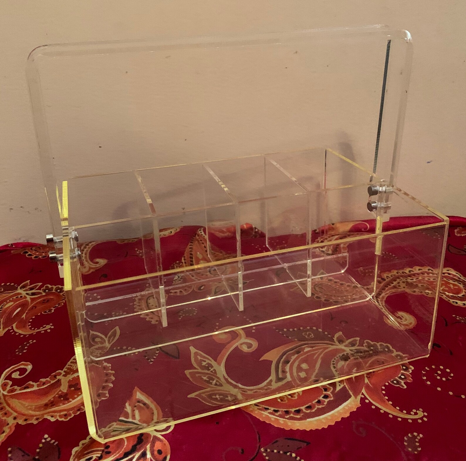 Vintage Lucite/Acrylic Storage Caddy Etsy
