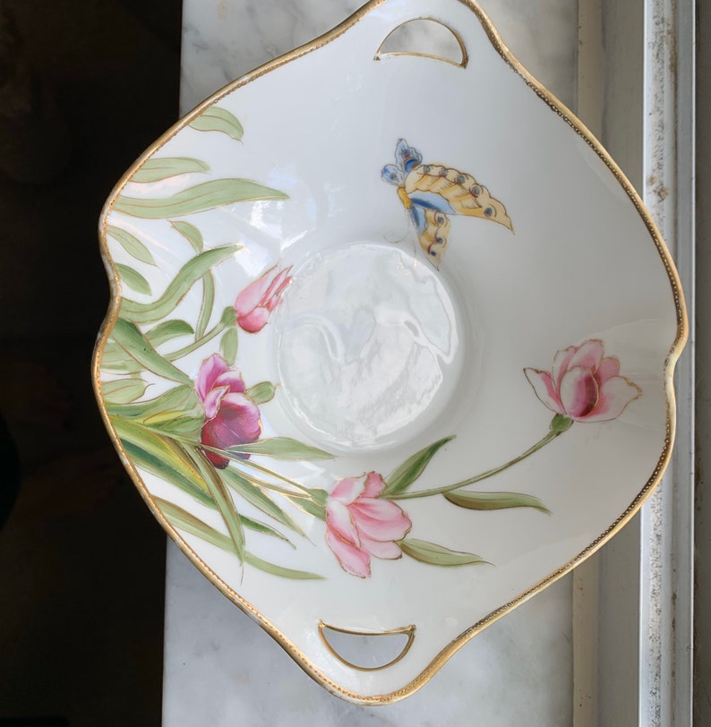 Hand painted Nippon Bowl with small handles