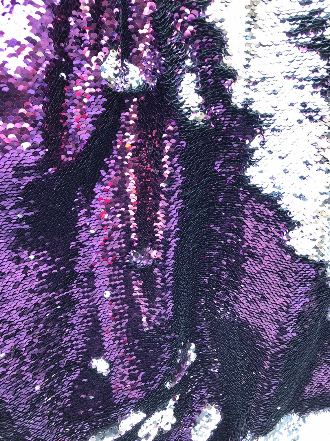 New Silver/eggplant Purple 5mm Flip Sequins-reversible Sequins | Etsy
