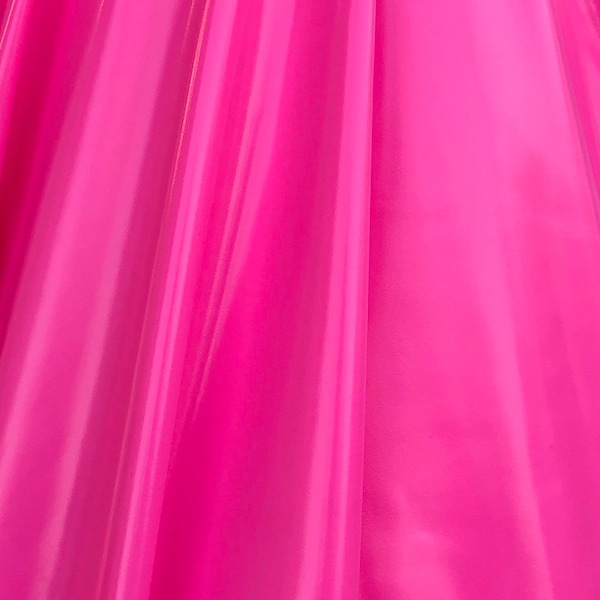 Latex foil 4 way stretch 60" wide fabric sold by yard( colors available pink, neon yellow )