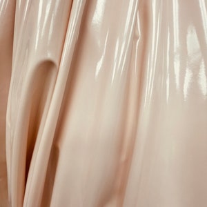 New Light Blush Pink 4 way stretch latex foil spandex 60&quot; wide fabric sold by yard- plain shiny spandex fabric L. Blush Pink