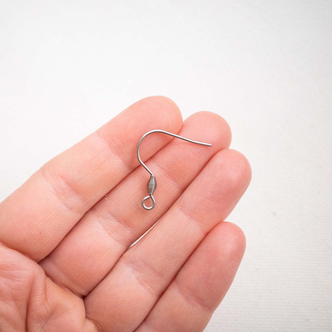 8x Ear hook with ornamental spring made of stainless steel Etsy