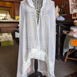 Cape for Fairy Elf Cosplay Costume Renfaire Party - Slip on and Tie on, Shiny White