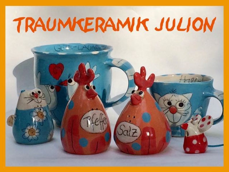 Lieblingstasse mit Katzendekor Tasse aus Keramik / handgemacht / Kindertasse oder Kaffeetasse / spülmaschinenfest / 1308 Bild 6