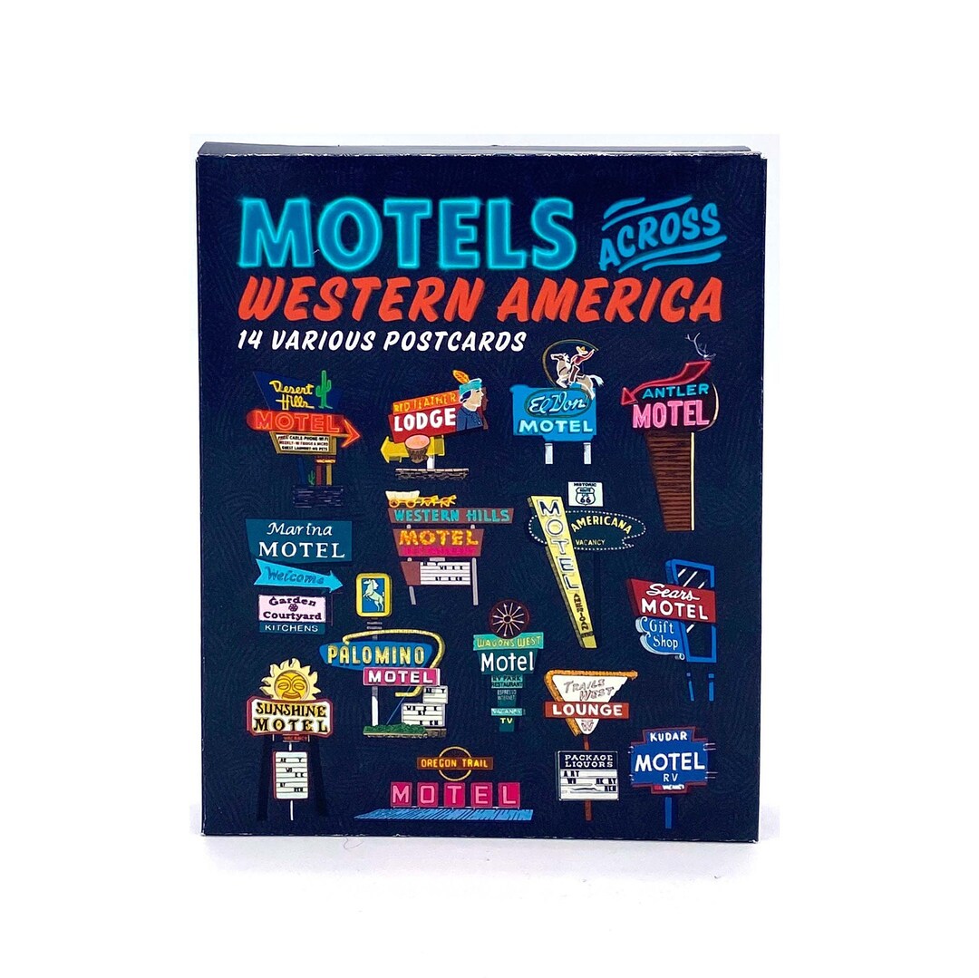 Motel Postcards 14 Unique Postcards Etsy