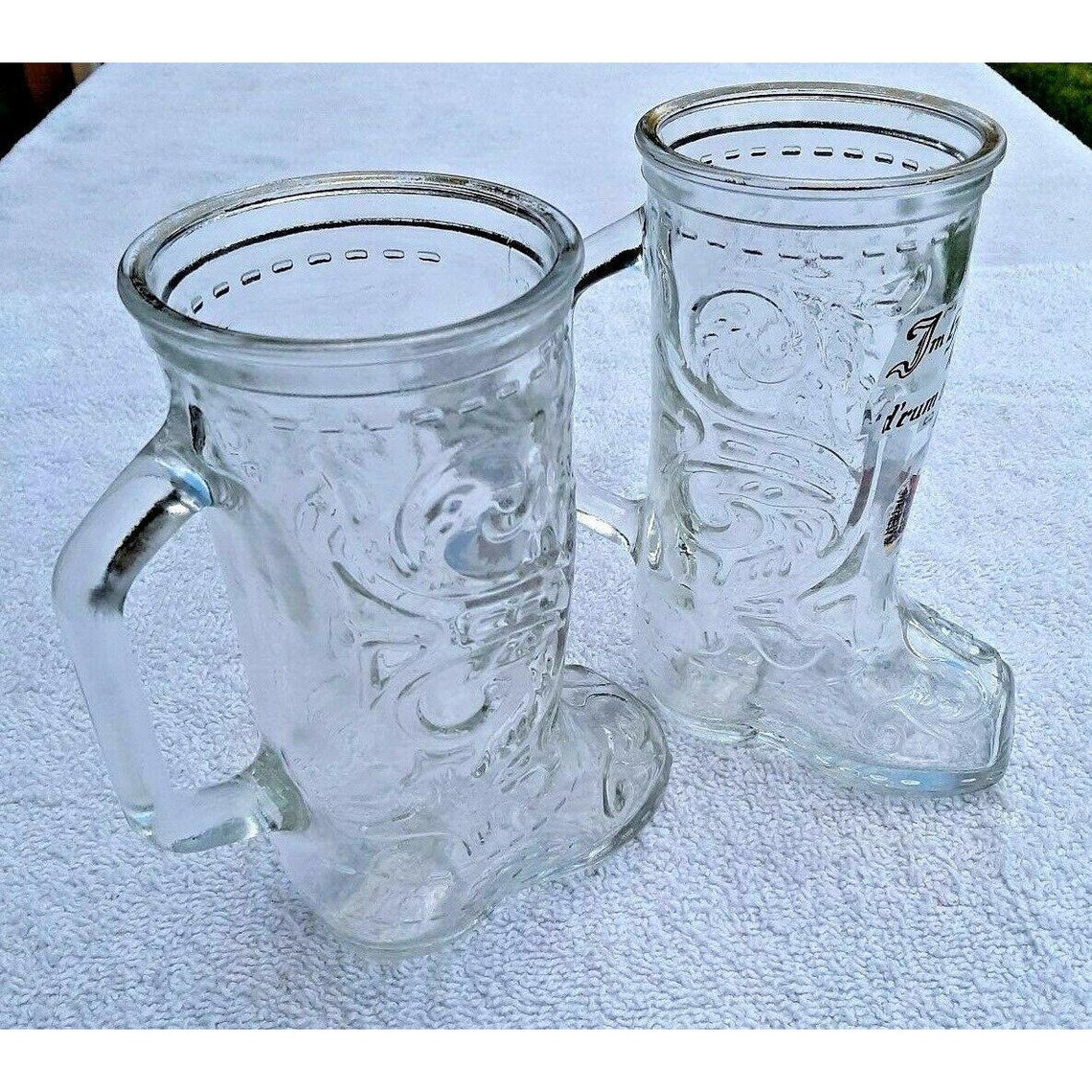 Vintage Novelty 16 oz German Clear Glass Boot Stein Gift Etsy