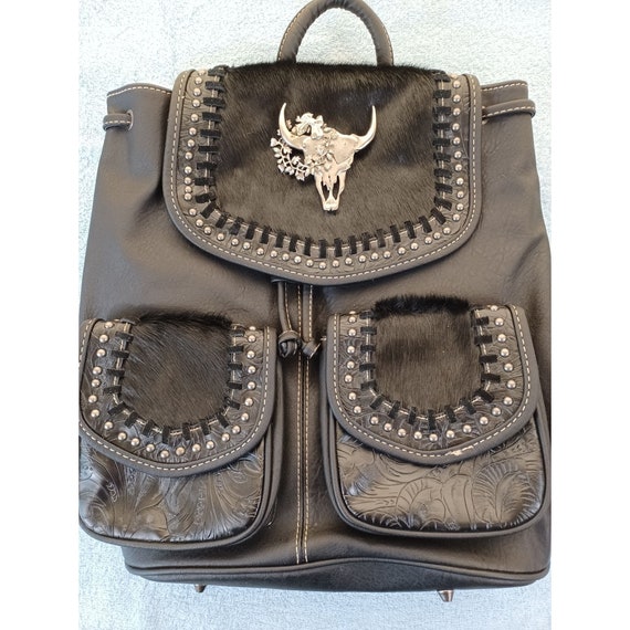 Trinity Ranch Leather Backpack Adjustable Straps … - image 2