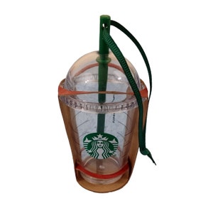 NIB New Frap Clear Dome Top  3&quot; Starbucks Frappuccino Cup Holiday Ornament