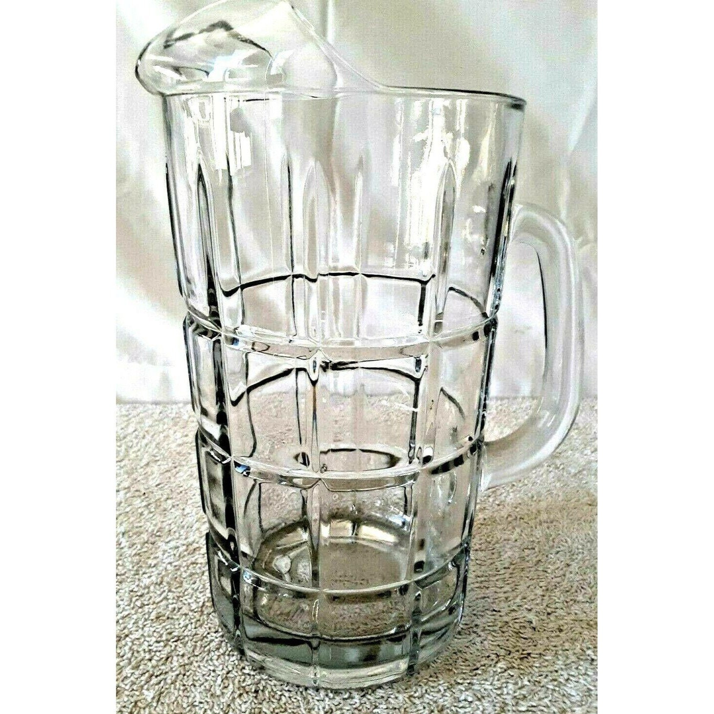 Vintage 9.5 Heavy Crystal 1.5 qt Water Tea Juice Pitcher Etsy