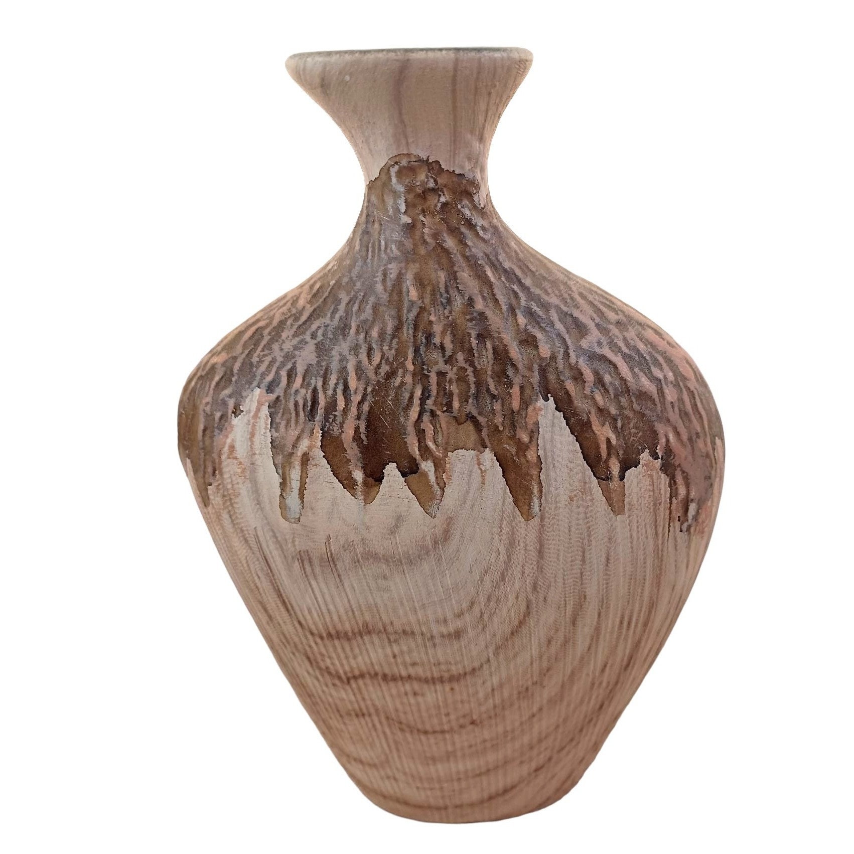 ヴィンテージ ハンドメイド 陶器 つぼみ花瓶 7.5インチ 南西部装飾